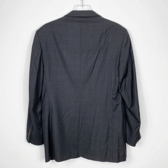 Coppley Charcoal Windowpane 2 Button Suit Jacket - Picture 5 of 8